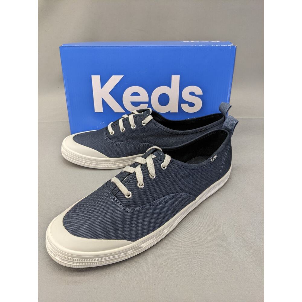 Keds Women's Champion Lace Up Originals Canvas Sneakers Navy/White, Size 8.5 M